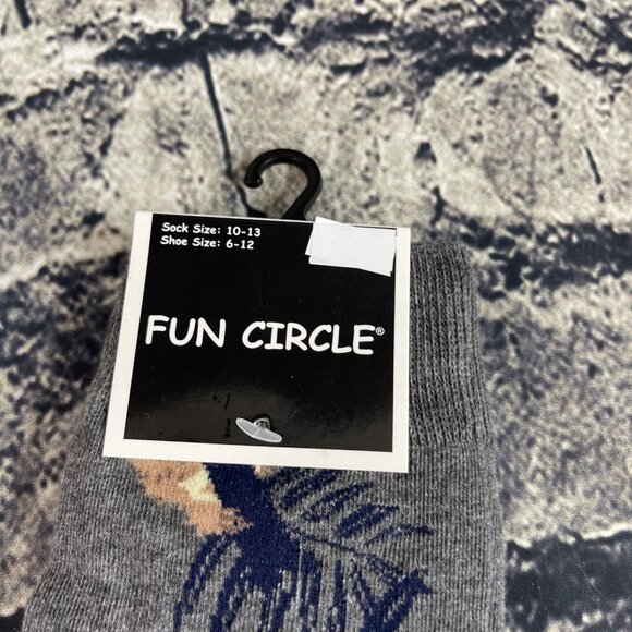 Fun Circle Men's Gray Sloth Sox size 10-13 Crew Socks 1 Pair Shoe sz 6-12 - Picture 4 of 7